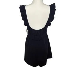 New Altar'd State Navy Blue Mini‎ Dress Babydoll Graduation Ruffle Strap sz XS thumbnail 4