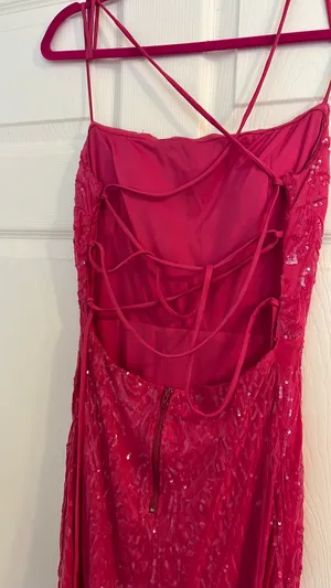 Windsor pink sparkly prom dress thumbnail 2