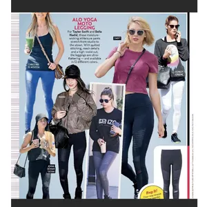 Alo moto leggings black glossy‎ S ASO GIGI Hadid thumbnail 2