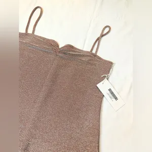 Reformation NWT Kyla Dress - Taupe Sparkle - M thumbnail 11