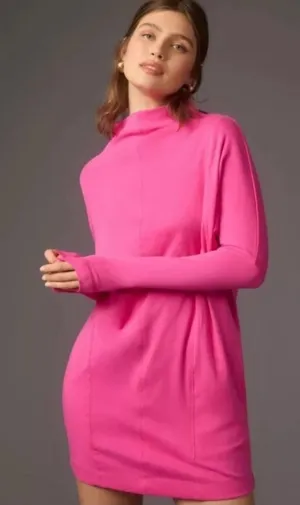 Daily practice pink long sleeve dress Anthropologie stretch‎ thumbnail 1