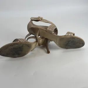 Gianni Bini Metallic Champagne Gold‎ Strappy Stiletto Heel Sandals Size 9.5 thumbnail 7