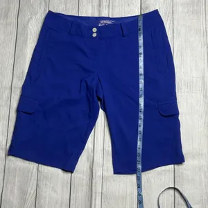 Nike Golf Tour Performance Dri-FIT Blue Cargo Shorts Women Size 8‎ Athletic thumbnail 8
