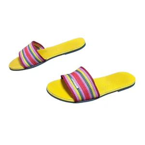 Havaianas Sandals Women's Sz 7.5 Multicolor Striped Slide Cruise Resort Poolside thumbnail 2