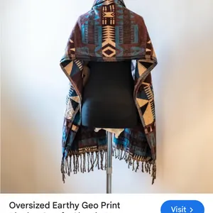 Source Unknown Multicolor Aztec Geometric Scarf/Shawl | One Size thumbnail 6