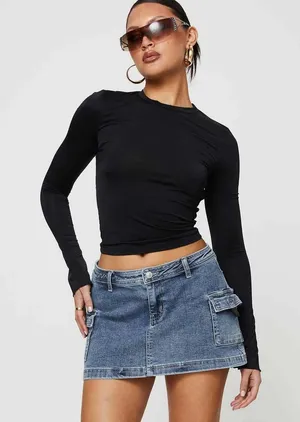 Princess Polly Denim Mini Skirt thumbnail 2
