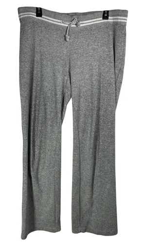 NYL New York Laundry Womens Gray‎ Wide Leg Sweatpants Striped Waist Drawstring M thumbnail 1
