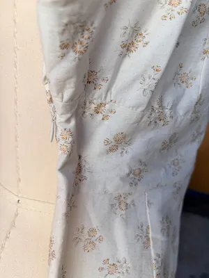 Nectar | Cream Floral Puff Sleeve Button Front Mini Dress | L thumbnail 6