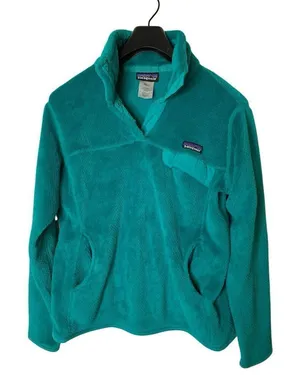 Patagonia Retool Snap T Fleece sweatshirt pullover teal women's size large thumbnail 1