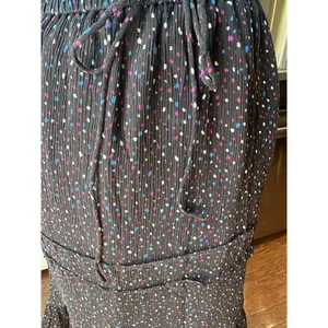 Coach Tiered Snap Aline Midi Skirt Sz.0 Stretch Waist - Dots Black Multicolor thumbnail 8