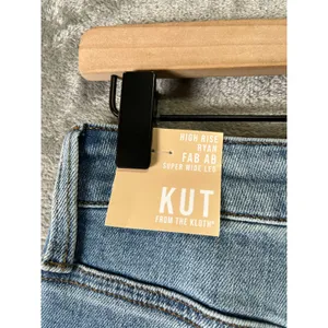 KUT From The Kloth High‎ Rise Ryan Fab Ab Super Wide Leg Jeans Light Wash 2 New thumbnail 8