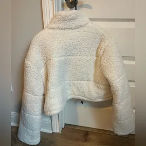 Boohoo fleece puffer jacket thumbnail 2