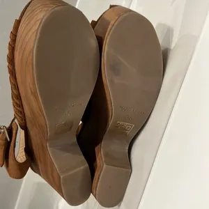 Windsor Smith chunky boho Platforms, suede leather, camel color, sz 6, TTS thumbnail 5