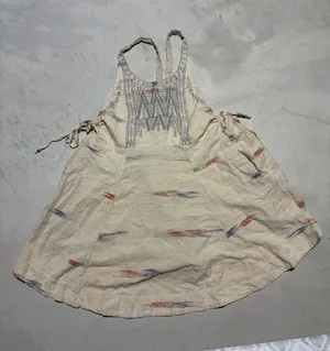 Free people arizona mini Boho Embroidered Cream dress XS thumbnail 1