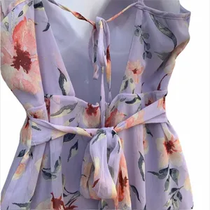 ✨HP✨Layered Ruffle Floral Cami Strap Dress✨ Purple thumbnail 8