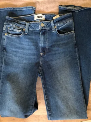 PAIGE Laurel Canyon Jeans Size 25 Dark Wash Bootcut Flare Stretch Denim thumbnail 1