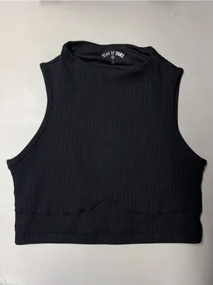 Revolve Year Of Ours Ribbed Mock Neck Bra Black thumbnail 2