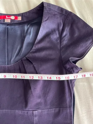 Boden• Navy & Purple Grosgrain Ribbon Detail• Cotton Dress• Sz 6 thumbnail 8