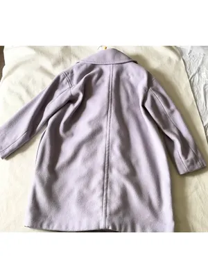 WORTHINGTON purple women wool coat mid length XL bust48in US 12-14 thumbnail 2