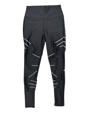 ALO Yoga High-Waisted Sequence Glow in the Dark Leggings Black Large Workout Gym thumbnail 4