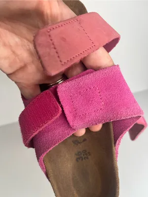 Birkenstock Uji Nubuck Suede Fuschia Tulip Womens Size 36 Slide Sandals Pink thumbnail 8