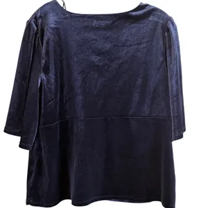 Knox Rose XL Black Velour V-Neck Flutter Sleeve‎ Empire Waist Top Blouse thumbnail 6