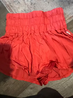 Free people movement way home Red Orange Smocked Waist Mini Skirt thumbnail 6