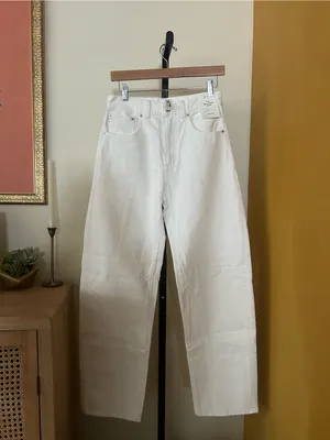 Madewell The Balloon Jean White Barrel Leg Jeans Baggy NWT Size 26 (US 2) thumbnail 3