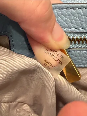 Tory Burch Britten Pebbled Leather Convertible Shoulder Bag Blue Purse EUC thumbnail 10