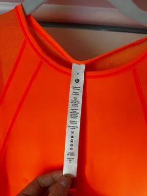 Orange lululemon tank  thumbnail 4