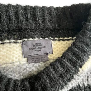 Zara Steven Meisel Striped Alpaca Sweater – Cozy Oversized Fit size M thumbnail 3