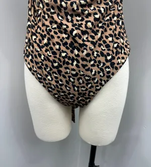 Aerie Tan Animal Print One Piece Swimsuit thumbnail 3