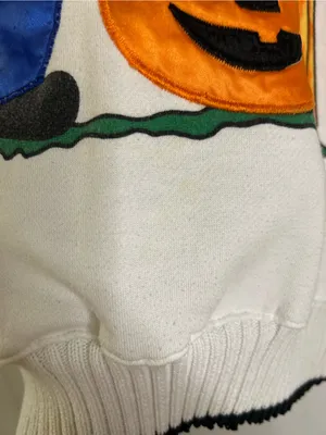Vintage Sports Accent Halloween Fall Scarecrow Sweatshirt Size Medium thumbnail 2