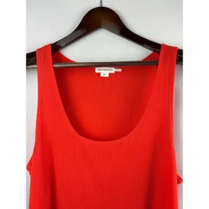 Women’s Good American Size 3X Bright Orange Ribbed Tank thumbnail 2