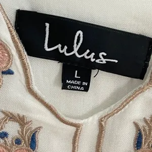Lulus Daisy Petal Pickin’ Embroidered Dress Size L Festival Boho Whimsy Fairy thumbnail 11