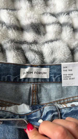 Aritzia Denim Forum Skirt Mid-Rise Cargo thumbnail 4