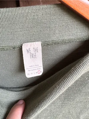 Free People We the Free Olive Green Shoulder Zip dolman top thumbnail 4