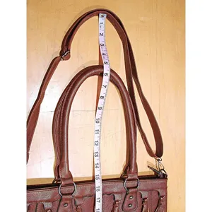 Source Unknown Brown Western Leather Tassle Fringe Front Adjustable Strap Shoulder Bag Cowgirl thumbnail 12