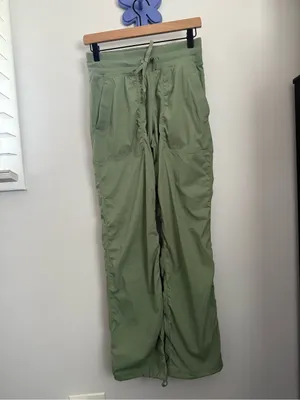 Lululemon 4 Dance Studio Mid-Rise Pant Regular Dessert Green Rare Color thumbnail 2