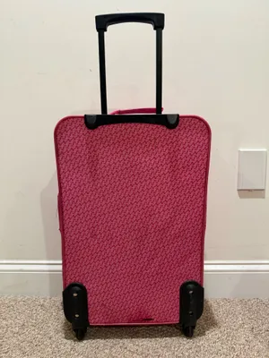 Girls Pink Patterned Travel Tote and Carry-On Set thumbnail 3