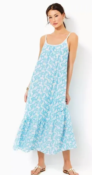 Lilly Pulitzer‎ Amerie Embroidered Midi Dress Size Small thumbnail 1