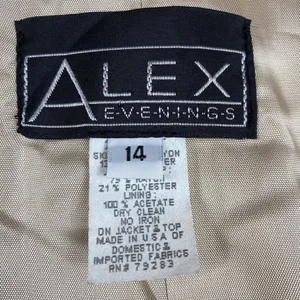 Alex Evenings Women‎ Size 14 (Med) Gold Shimmer Iridescent Dress Jacket Set NWT thumbnail 9
