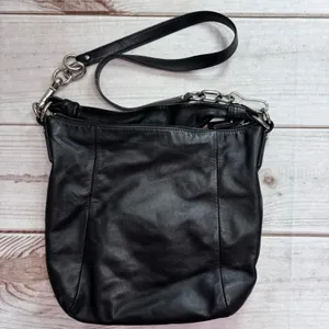 Coach Kristin Convertible Hobo Bag Black Leather Shoulder Bag No. G1076-14783 thumbnail 4