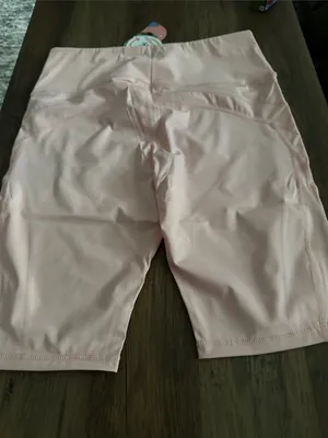 Light Pink High-Waist Women’s Bike Shorts thumbnail 5