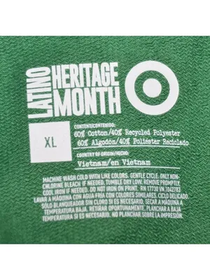 Latino Heritage Month Retro Look Green Cropped Sweatshirt Size XL Latina Fuerte thumbnail 5