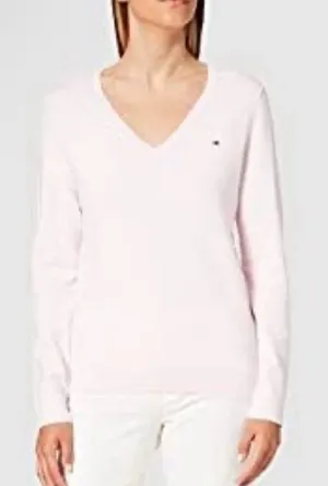 Tommy Hilfiger Sweater Light weight SMALL Pink V-Neck thumbnail 1