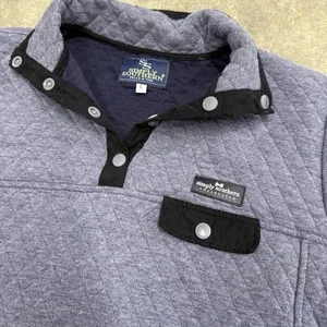 Simply Southern Quilted 4 Snap Button Pullover Grey Size Large thumbnail 3