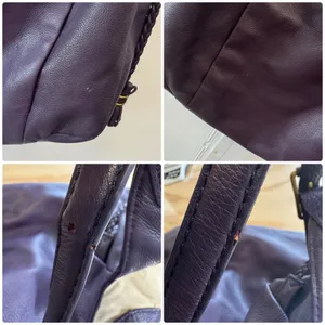 Elliott Lucca Sintra Purple Leather Hobo‎ Bag Braided Tassel Large Tote Purple thumbnail 9