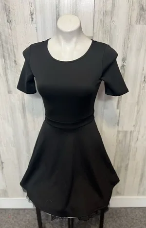 Black flare dress Black thumbnail 1