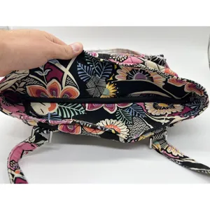 Vera Bradley Shoulder Bag Womens Medium Multicolor Quilted Floral Zip Pockets thumbnail 10